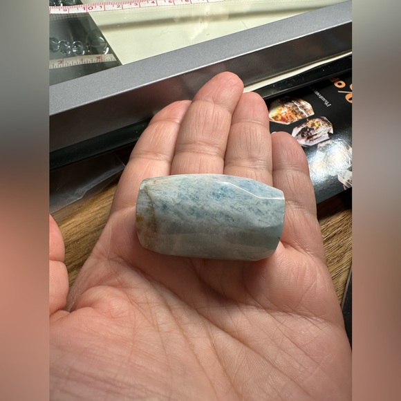 MASSIVE AQUAMARINE + JADE  AVENTURINE  NATURAL STONES BRACELET size 7” - Picture 12 of 16